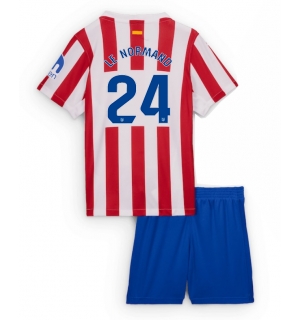 Atletico Madrid Robin Le Normand #24 Hjemmedraktsett Barn 2025-26 Kortermet (+ Korte bukser)