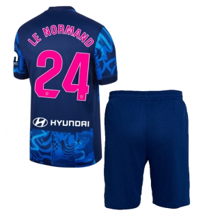 Atletico Madrid Robin Le Normand #24 Tredjedraktsett Barn 2024-25 Kortermet (+ Korte bukser)