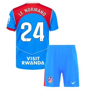 Atletico Madrid Robin Le Normand #24 Tredjedraktsett Barn 2025-26 Kortermet (+ Korte bukser)