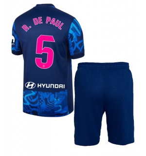 Atletico Madrid Rodrigo De Paul #5 Tredjedraktsett Barn 2024-25 Kortermet (+ Korte bukser)
