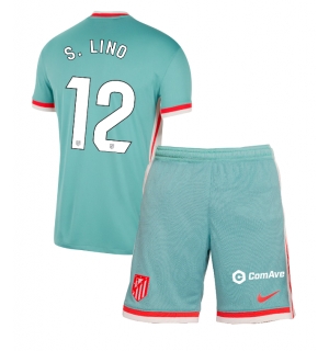 Atletico Madrid Samuel Lino #12 Bortedraktsett Barn 2024-25 Kortermet (+ Korte bukser)