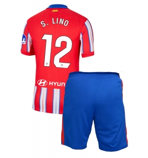 Atletico Madrid Samuel Lino #12 Hjemmedraktsett Barn 2024-25 Kortermet (+ Korte bukser)