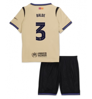 Barcelona Alejandro Balde #3 Bortedraktsett Barn 2025-26 Kortermet (+ Korte bukser)