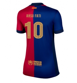 Barcelona Ansu Fati #10 Hjemmedrakt Dame 2024-25 Kortermet