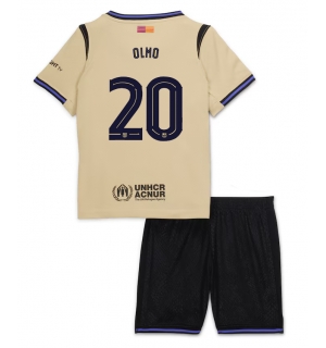 Barcelona Dani Olmo #20 Bortedraktsett Barn 2025-26 Kortermet (+ Korte bukser)