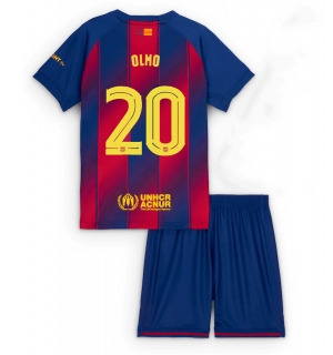 Barcelona Dani Olmo #20 Hjemmedraktsett Barn 2025-26 Kortermet (+ Korte bukser)