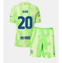 Barcelona Dani Olmo #20 Tredjedraktsett Barn 2024-25 Kortermet (+ Korte bukser)