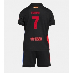 Barcelona Ferran Torres #7 Bortedraktsett Barn 2024-25 Kortermet (+ Korte bukser)