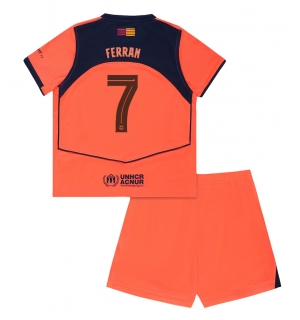 Barcelona Ferran Torres #7 Tredjedraktsett Barn 2025-26 Kortermet (+ Korte bukser)