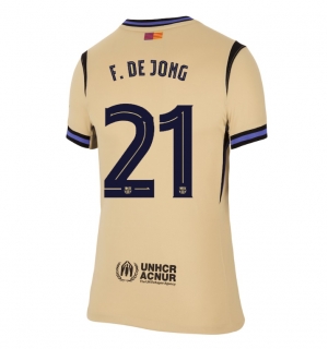 Barcelona Frenkie de Jong #21 Bortedrakt Dame 2025-26 Kortermet