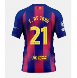 Barcelona Frenkie de Jong #21 Hjemmedrakt 2025-26 Kortermet