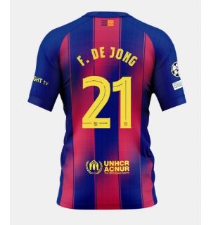 Barcelona Frenkie de Jong #21 Hjemmedrakt 2025-26 Kortermet