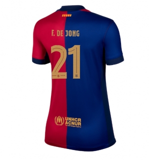 Barcelona Frenkie de Jong #21 Hjemmedrakt Dame 2024-25 Kortermet
