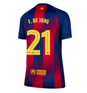 Barcelona Frenkie de Jong #21 Hjemmedrakt Dame 2025-26 Kortermet