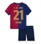 Barcelona Frenkie de Jong #21 Hjemmedraktsett Barn 2024-25 Kortermet (+ Korte bukser)