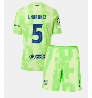 Barcelona Inigo Martinez #5 Tredjedraktsett Barn 2024-25 Kortermet (+ Korte bukser)