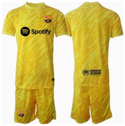 Barcelona Keeper Hjemmedraktsett Barn 2024-25 Kortermet (+ Korte bukser)