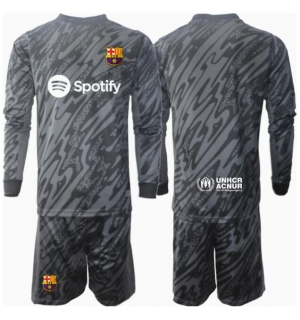 Barcelona Keeper Tredjedraktsett Barn 2024-25 Langermet (+ Korte bukser)