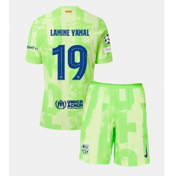 Barcelona Lamine Yamal #19 Tredjedraktsett Barn 2024-25 Kortermet (+ Korte bukser)