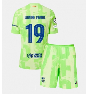 Barcelona Lamine Yamal #19 Tredjedraktsett Barn 2024-25 Kortermet (+ Korte bukser)