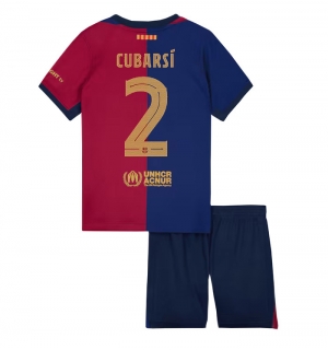 Barcelona Pau Cubarsi #2 Hjemmedraktsett Barn 2024-25 Kortermet (+ Korte bukser)
