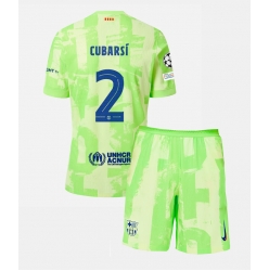 Barcelona Pau Cubarsi #2 Tredjedraktsett Barn 2024-25 Kortermet (+ Korte bukser)