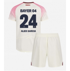 Bayer Leverkusen Aleix Garcia #24 Bortedraktsett Barn 2025-26 Kortermet (+ Korte bukser)