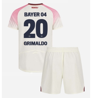 Bayer Leverkusen Alejandro Grimaldo #20 Bortedraktsett Barn 2025-26 Kortermet (+ Korte bukser)