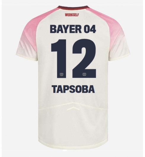 Bayer Leverkusen Edmond Tapsoba #12 Bortedrakt 2025-26 Kortermet Bayer Leverkusen Edmond Tapsoba #12 Bortedrakt 2025-26 Kortermet