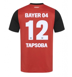 Bayer Leverkusen Edmond Tapsoba #12 Hjemmedrakt 2024-25 Kortermet