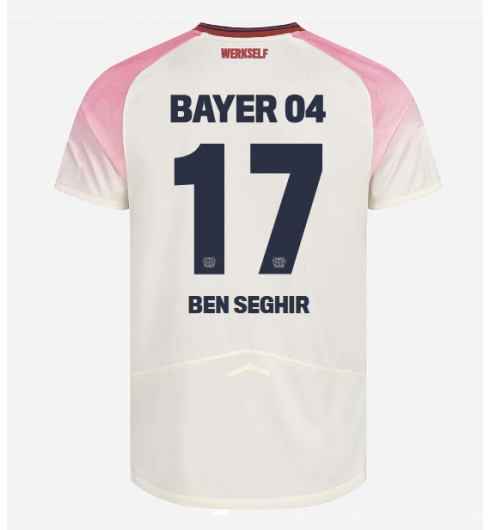Bayer Leverkusen Eliesse Ben Seghir #17 Bortedrakt 2025-26 Kortermet Bayer Leverkusen Eliesse Ben Seghir #17 Bortedrakt 2025-26 Kortermet