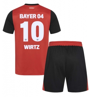Bayer Leverkusen Florian Wirtz #10 Hjemmedraktsett Barn 2024-25 Kortermet (+ Korte bukser)