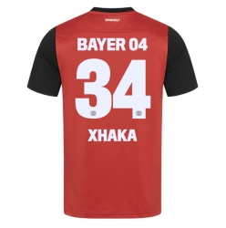 Bayer Leverkusen Granit Xhaka #34 Hjemmedrakt 2024-25 Kortermet
