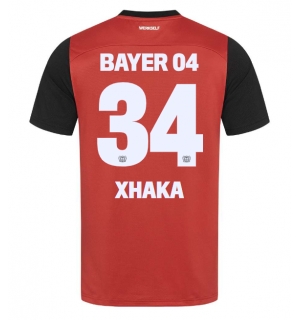 Bayer Leverkusen Granit Xhaka #34 Hjemmedrakt 2024-25 Kortermet