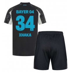 Bayer Leverkusen Granit Xhaka #34 Tredjedraktsett Barn 2024-25 Kortermet (+ Korte bukser)