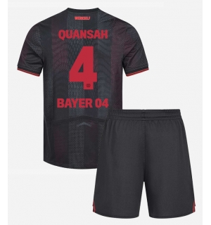 Bayer Leverkusen Jarell Quansah #4 Hjemmedraktsett Barn 2025-26 Kortermet (+ Korte bukser)