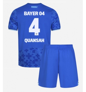 Bayer Leverkusen Jarell Quansah #4 Tredjedraktsett Barn 2025-26 Kortermet (+ Korte bukser)