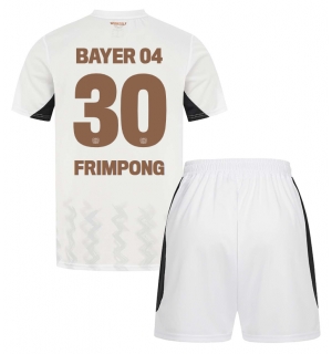 Bayer Leverkusen Jeremie Frimpong #30 Bortedraktsett Barn 2024-25 Kortermet (+ Korte bukser)