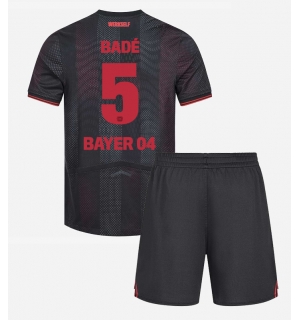 Bayer Leverkusen Loic Bade #5 Hjemmedraktsett Barn 2025-26 Kortermet (+ Korte bukser)