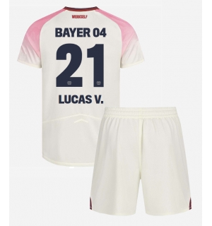 Bayer Leverkusen Lucas Vazquez #21 Bortedraktsett Barn 2025-26 Kortermet (+ Korte bukser)