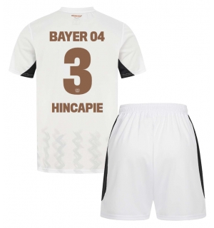 Bayer Leverkusen Piero Hincapie #3 Bortedraktsett Barn 2024-25 Kortermet (+ Korte bukser)