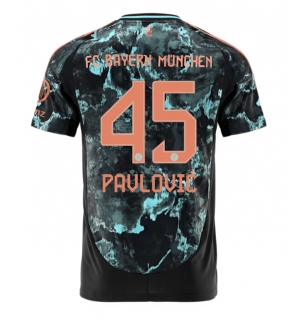 Bayern Munich Aleksandar Pavlovic #45 Bortedrakt 2024-25 Kortermet