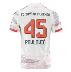 Bayern Munich Aleksandar Pavlovic #45 Bortedrakt 2025-26 Kortermet