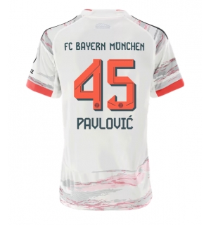 Bayern Munich Aleksandar Pavlovic #45 Bortedrakt Dame 2025-26 Kortermet