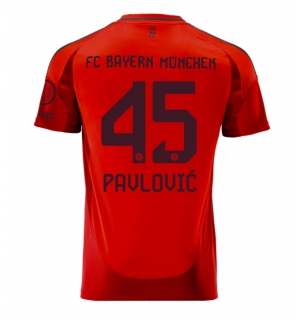 Bayern Munich Aleksandar Pavlovic #45 Hjemmedrakt 2024-25 Kortermet