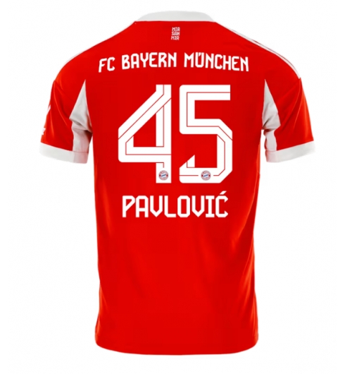 Bayern Munich Aleksandar Pavlovic #45 Hjemmedrakt 2025-26 Kortermet Bayern Munich Aleksandar Pavlovic #45 Hjemmedrakt 2025-26 Kortermet