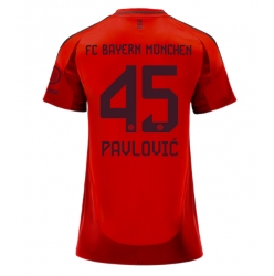 Bayern Munich Aleksandar Pavlovic #45 Hjemmedrakt Dame 2024-25 Kortermet