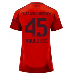 Bayern Munich Aleksandar Pavlovic #45 Hjemmedrakt Dame 2024-25 Kortermet