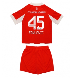 Bayern Munich Aleksandar Pavlovic #45 Hjemmedraktsett Barn 2025-26 Kortermet (+ Korte bukser)