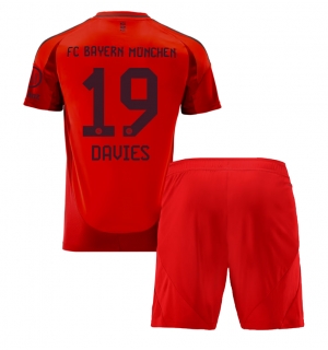 Bayern Munich Alphonso Davies #19 Hjemmedraktsett Barn 2024-25 Kortermet (+ Korte bukser)